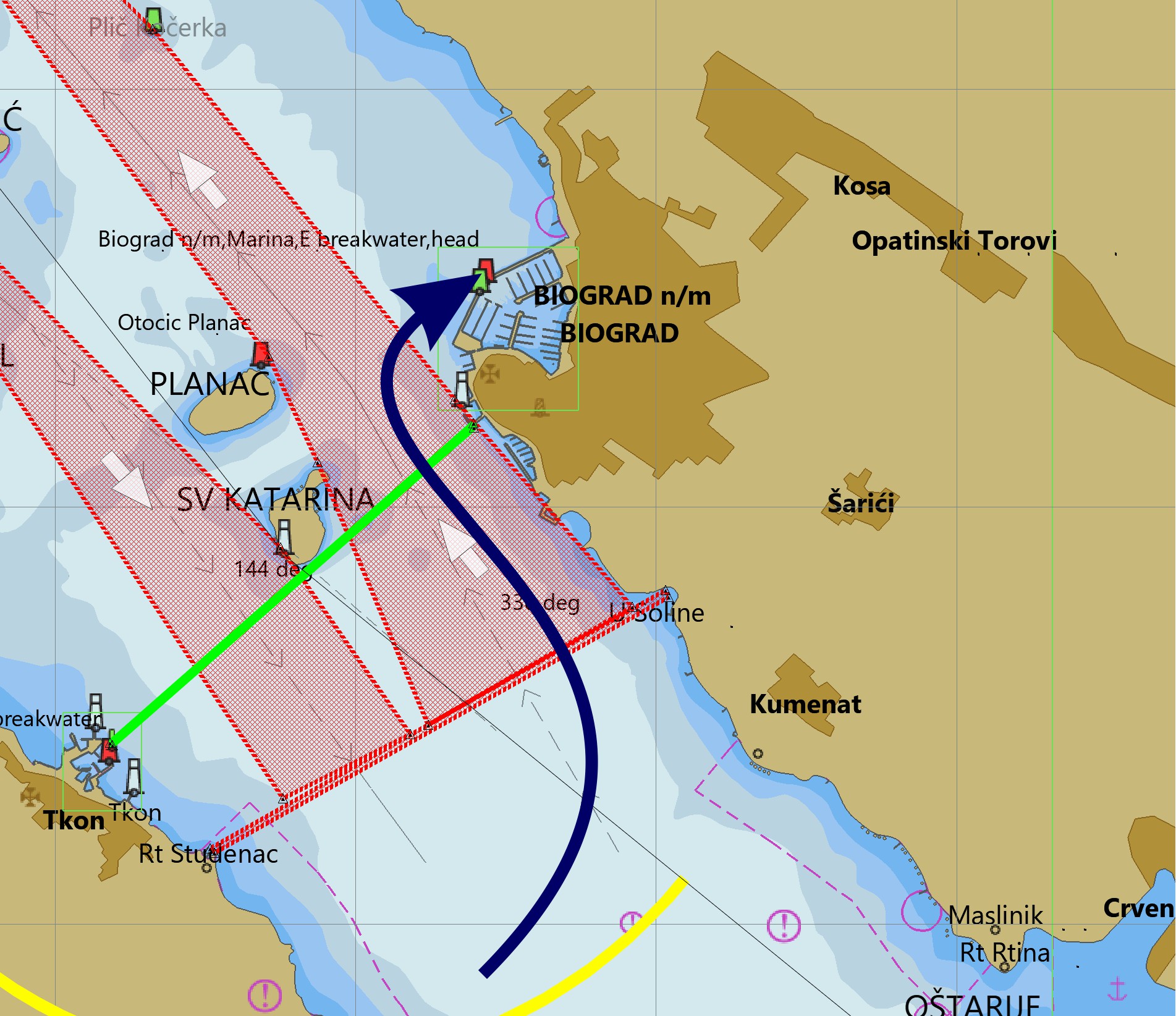Wejscie do Biograd n/m od strony południowej