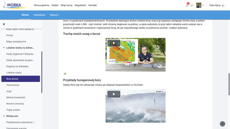 Meteo na Adriatyku - kurs on-line